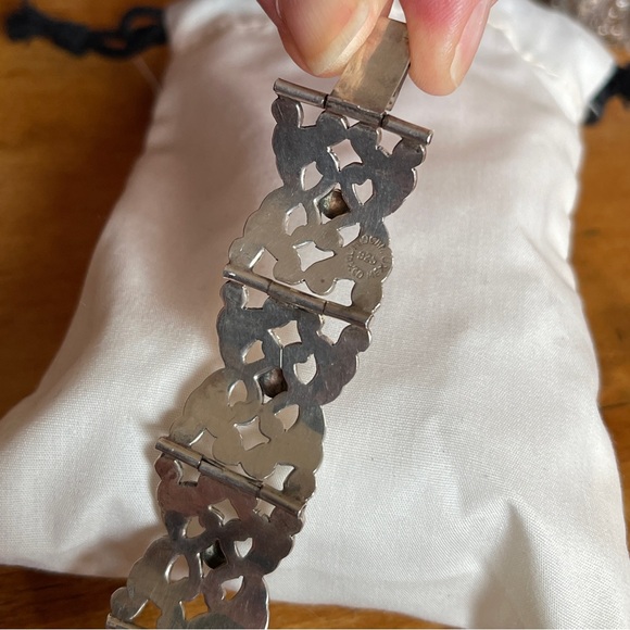 Vintage Silver open-work bracelet from Mexico (925 stamped silver) - Picture 6 of 7